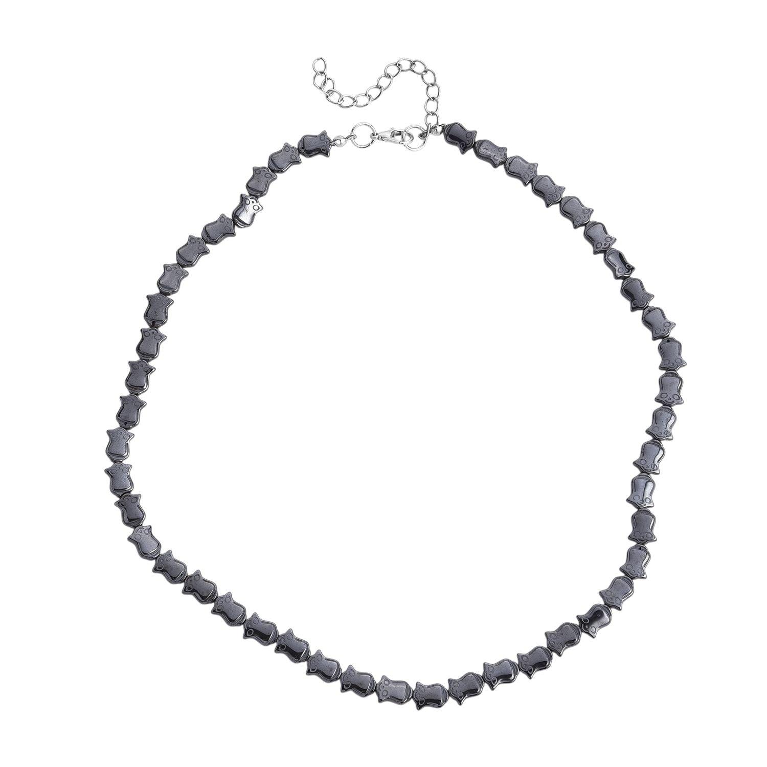 Hämatit Schmuckset, ca. 50 cm + 5 cm Extender, ca. 533,00 ct.