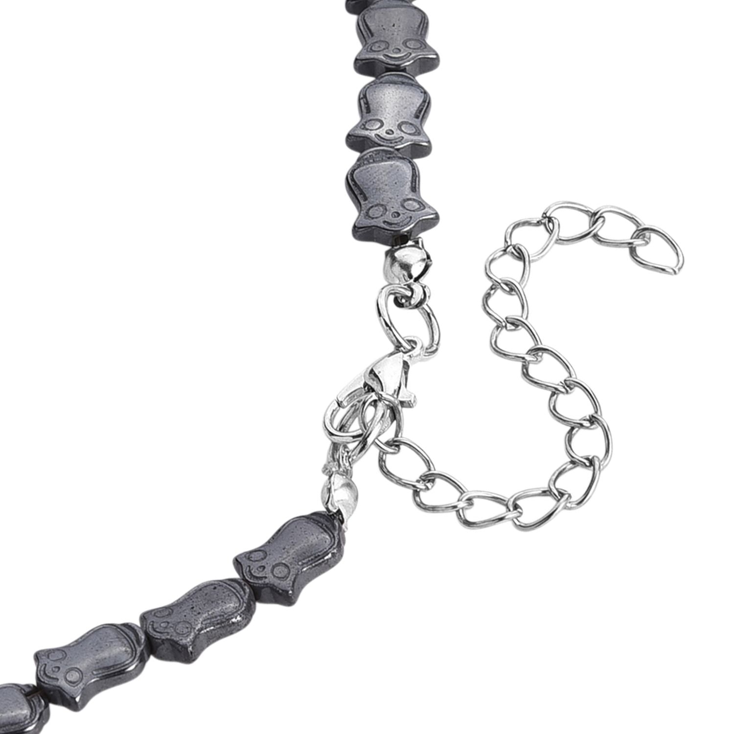 Hämatit Schmuckset, ca. 50 cm + 5 cm Extender, ca. 533,00 ct.