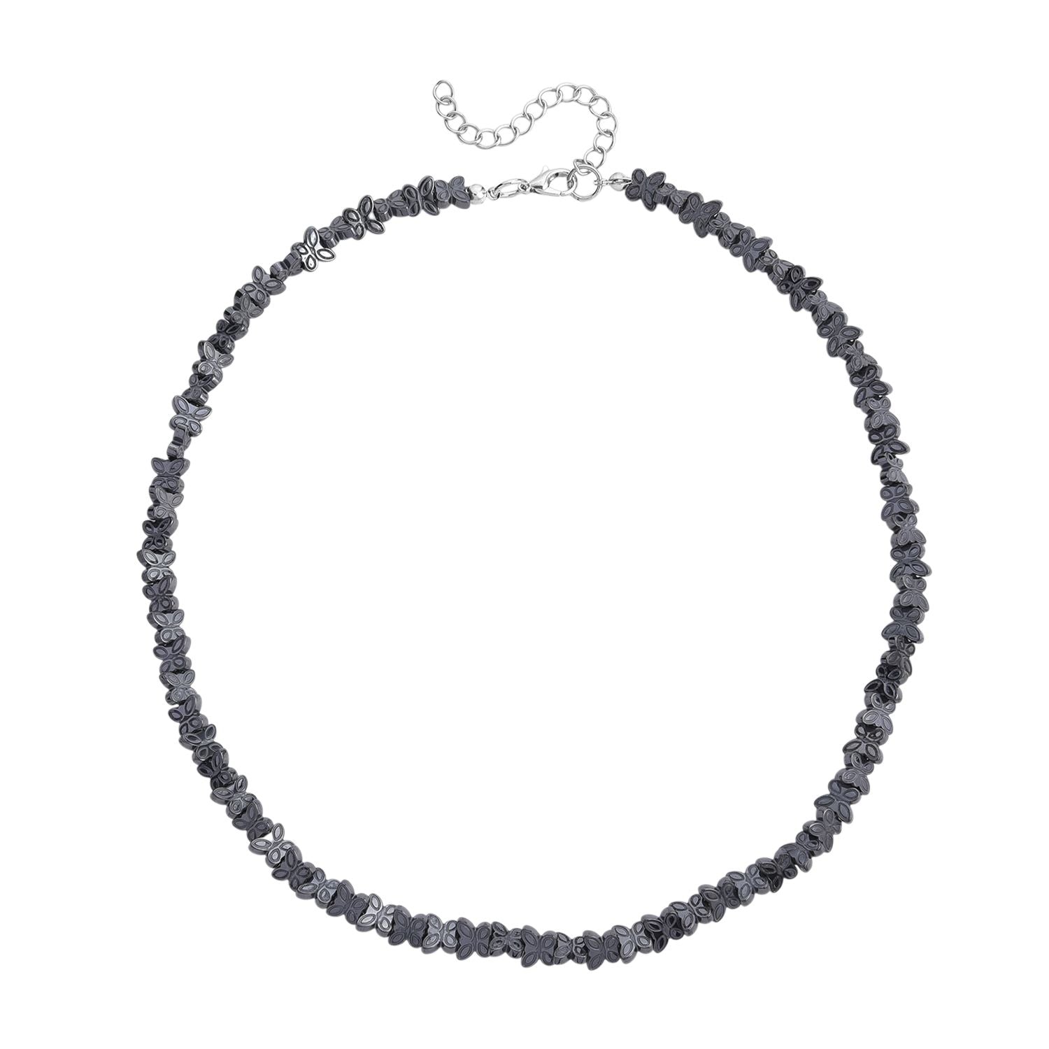 Hämatit Schmuckset, ca. 50 cm + 5 cm Extender, ca. 533,00 ct.