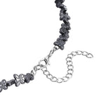 Hämatit Schmuckset, ca. 50 cm + 5 cm Extender, ca. 533,00 ct.