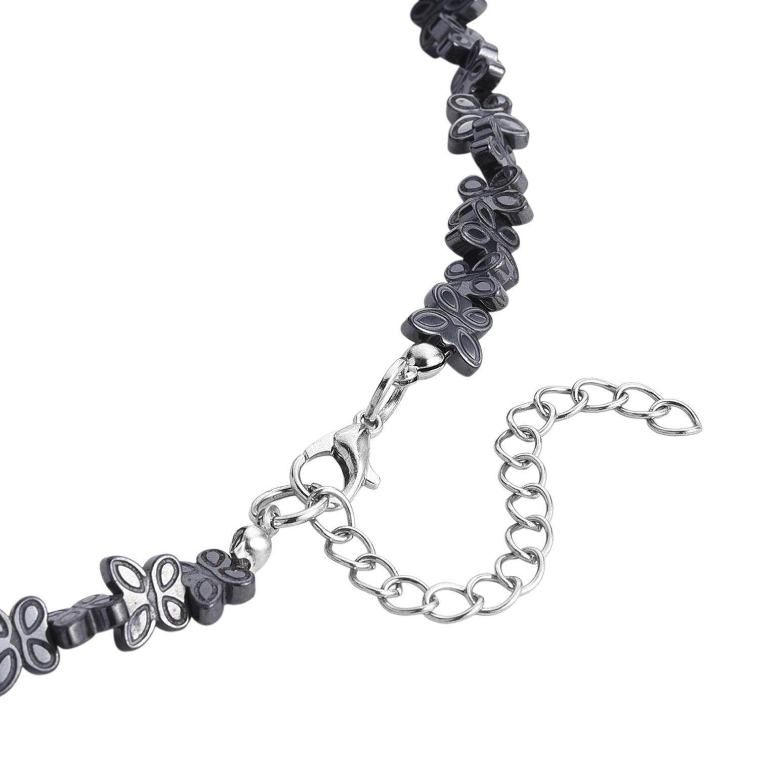 Hämatit Schmuckset, ca. 50 cm + 5 cm Extender, ca. 533,00 ct.