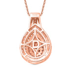 D'Joy AAA Padparadscha Saphir Schmuckset ca. 50 cm 925 Silber 750 Roségold Vermeil ca. 1.58 ct