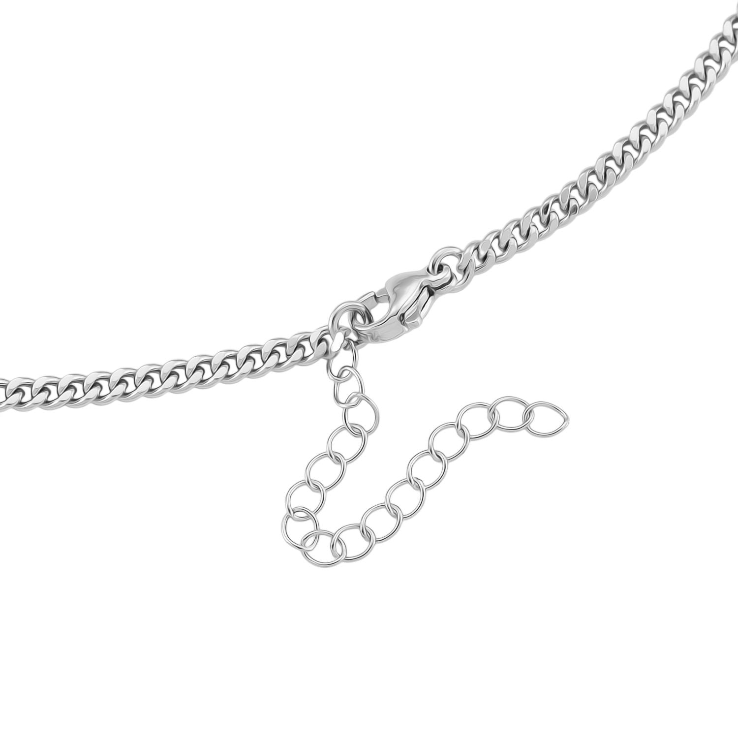 5er-Set Halsketten, ca. 45 cm + 5 cm Extender, Nickelfreies Messing Silberfarben