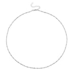 5er-Set Halsketten, ca. 45 cm + 5 cm Extender, Nickelfreies Messing Silberfarben