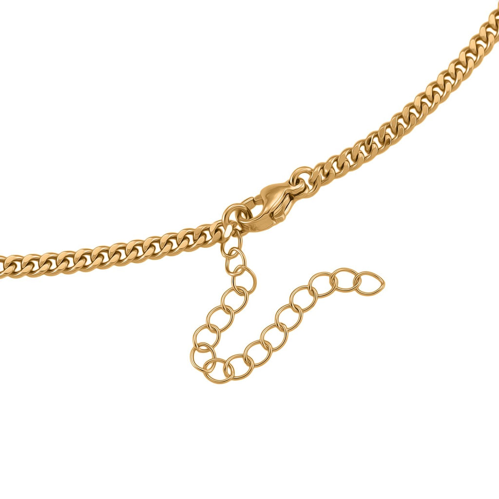 5er-Set Halsketten, ca. 45 cm + 5 cm Extender, Nickelfreies Messing Goldfarben