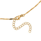 5er-Set Halsketten, ca. 45 cm + 5 cm Extender, Nickelfreies Messing Goldfarben