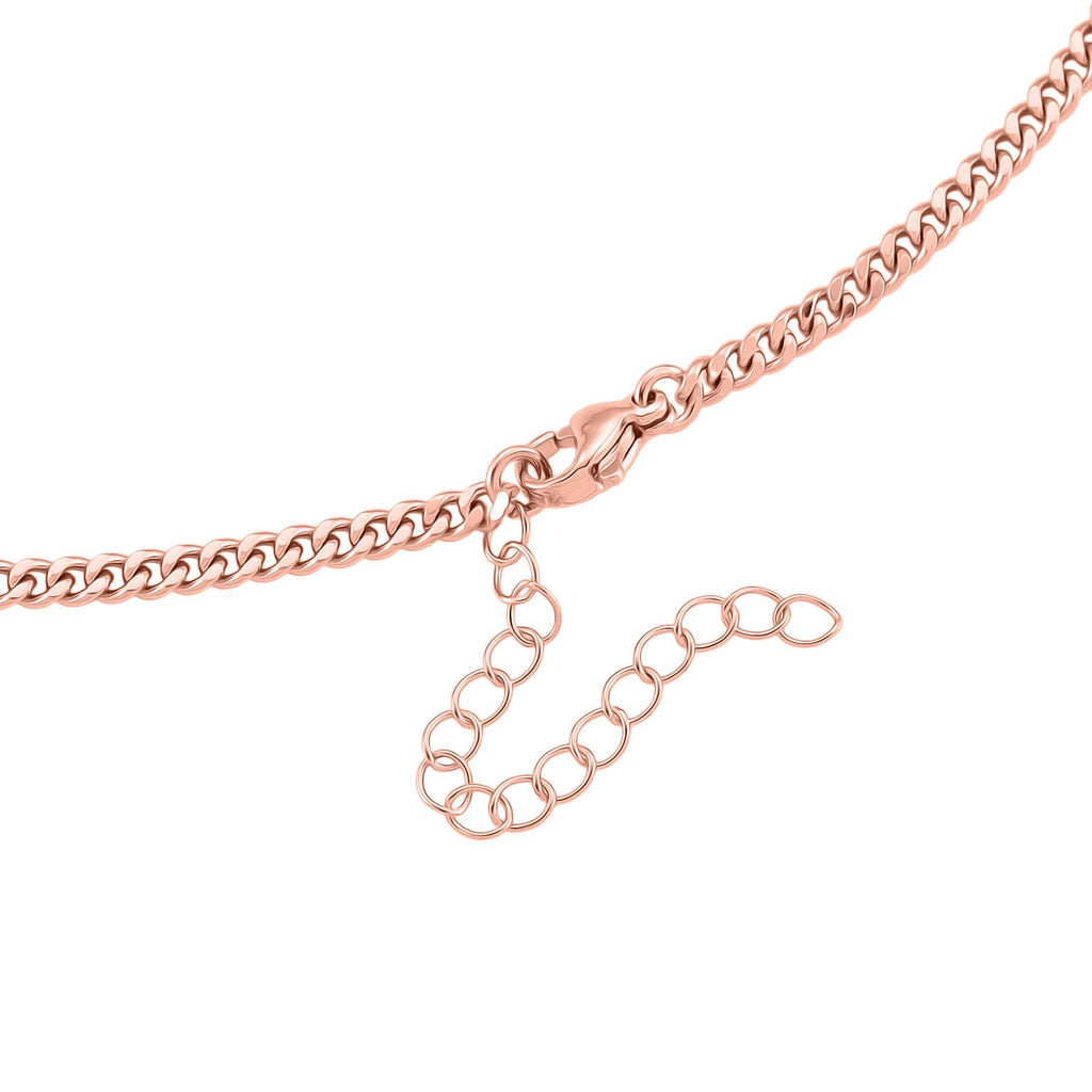 5er-Set Halsketten, ca. 45 cm + 5 cm Extender, Nickelfreies Messing Roségoldfarben