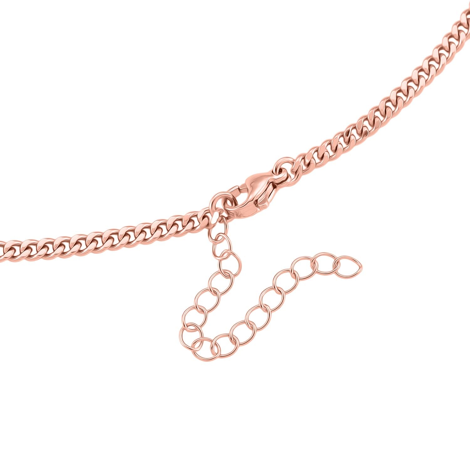 5er-Set Halsketten, ca. 45 cm + 5 cm Extender, Nickelfreies Messing Roségoldfarben