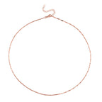 5er-Set Halsketten, ca. 45 cm + 5 cm Extender, Nickelfreies Messing Roségoldfarben