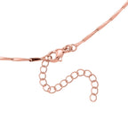 5er-Set Halsketten, ca. 45 cm + 5 cm Extender, Nickelfreies Messing Roségoldfarben