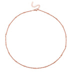 5er-Set Halsketten, ca. 45 cm + 5 cm Extender, Nickelfreies Messing Roségoldfarben