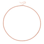 5er-Set Halsketten, ca. 45 cm + 5 cm Extender, Nickelfreies Messing Roségoldfarben