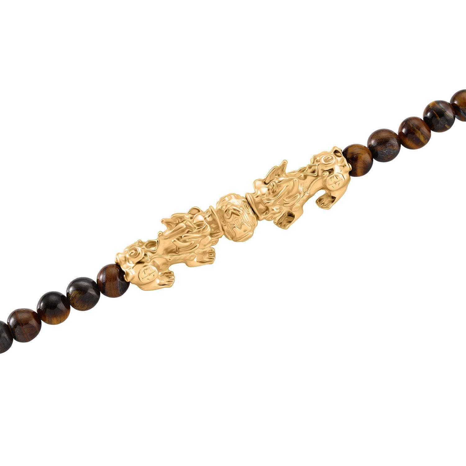 Tigerauge Schmuckset Legierung gelb vergoldet ca. 430.00 ct