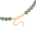 2er Set - Grüner Aventurin Halskette und Armband Legierung  gelb vergoldet ca. 430.00 ct