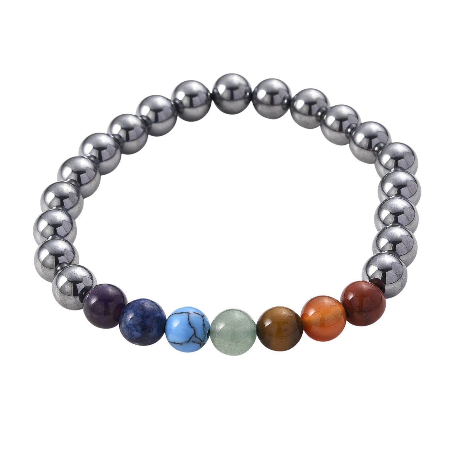 2er Set - Terahertz, Mehrfarbige Edelsteine Halskette und Armband, flexibel, 316L Edelstahl ca. 280.00 ct