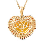 D'Joy Sphaleros Quarz, Mosambik Granat Schmuckset ca. 50 cm 925 Silber 750 Gelbgold Vermeil ca. 7.98 ct