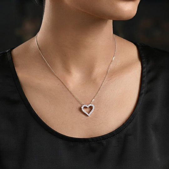 LUXURIANT DIAMOND - Lab Grown Diamant SI-GH SGL zertifiziert Schmuckset ca. 45 cm 925 Silber rhodiniert ca. 1.00 ct