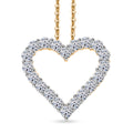 LUXURIANT SGL zertifizierter SI-GH Labor Diamant Anhänger mit 45cm Kette, 925 Silber 750 Gelbgold Vermeil - 1 ct.