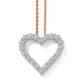 LUXURIANT DIAMOND - Lab Grown Diamant SI-GH SGL zertifiziert Schmuckset ca. 45 cm 925 Silber 750 Roségold Vermeil ca. 1.00 ct
