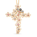 GP - Rosa Saphir Schmuckset ca. 50 cm 925 Silber 750 Gelbgold Vermeil ca. 0,56 ct.