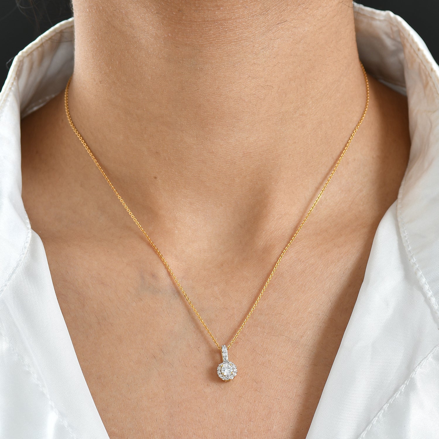 LUXURIANT DIAMOND - Lab Grown Diamant SI-GH Schmuckset ca. 50 cm 925 Silber rhodiniert ca. 0.50 ct