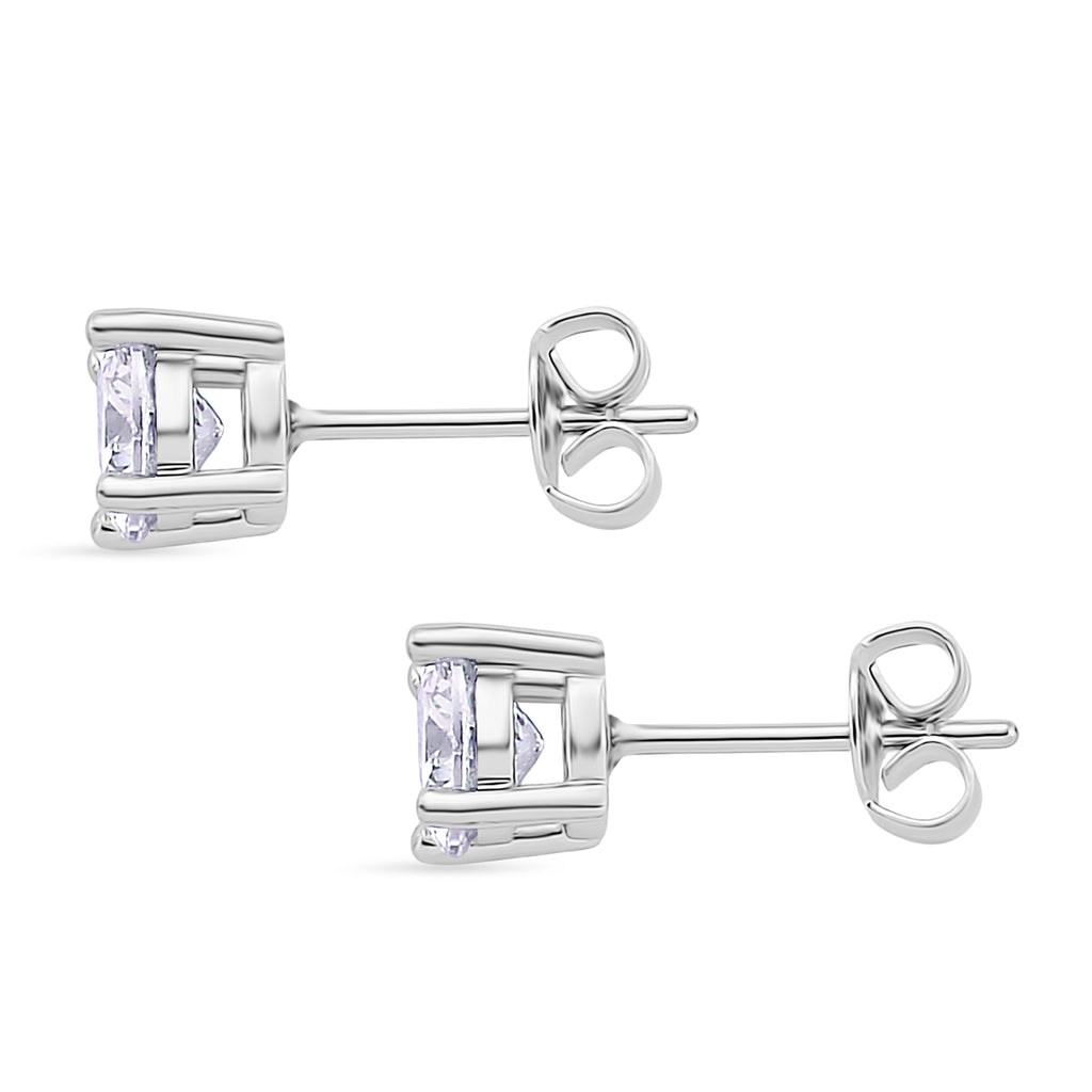 Weißer Zirkonia Schmuckset Nickelfreies Messing rhodiniert
