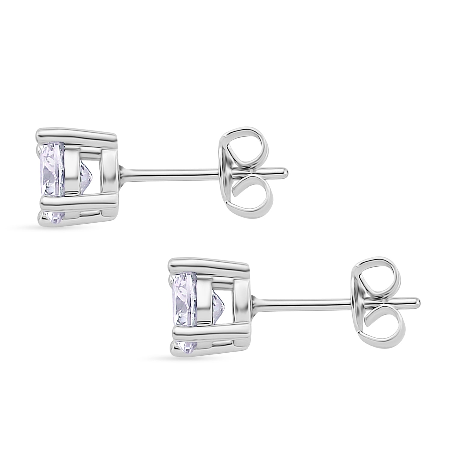 Weißer Zirkonia Schmuckset Nickelfreies Messing rhodiniert