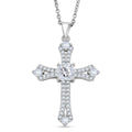 Weißer Zirkonia Schmuckset ca. 50 cm Nickelfreies Messing rhodiniert und Edelstahl 2.20 ct