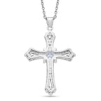 Weißer Zirkonia Schmuckset ca. 50 cm Nickelfreies Messing rhodiniert und Edelstahl 2.20 ct