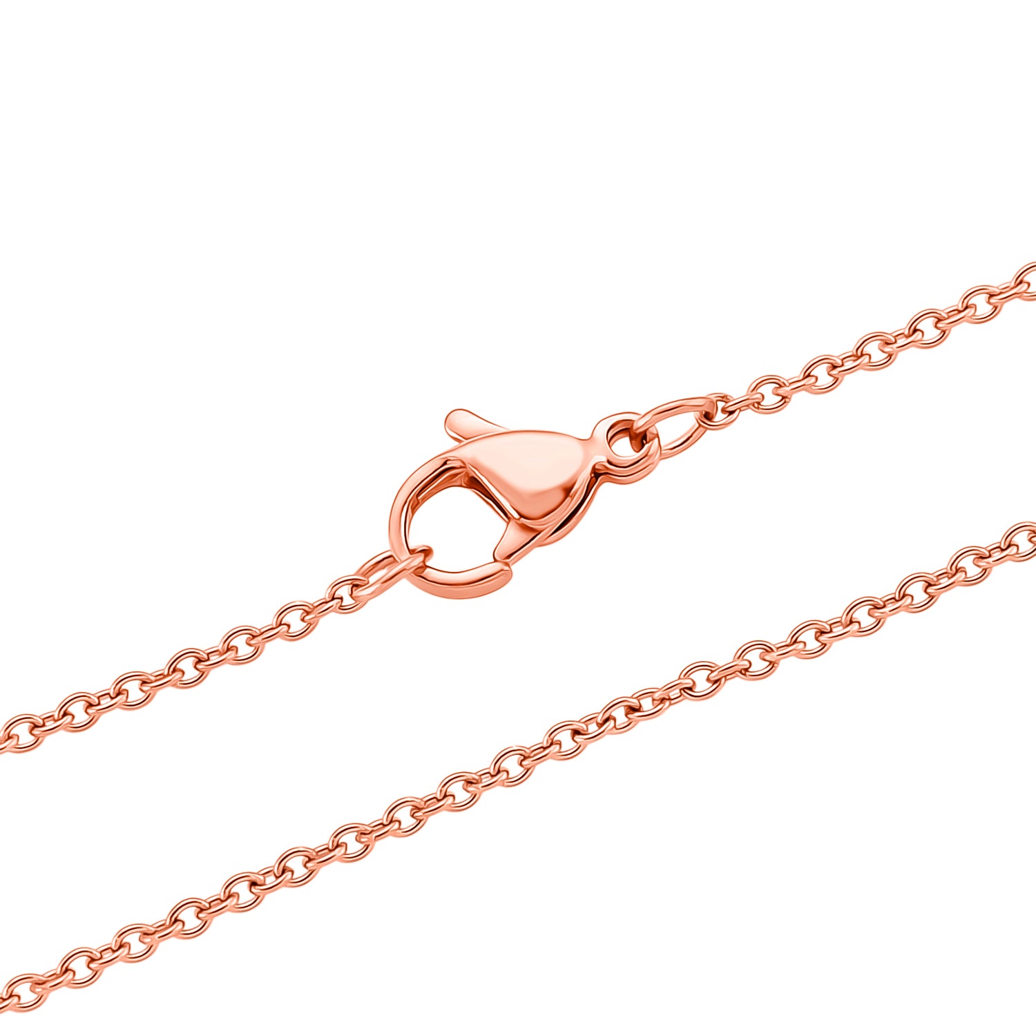 Weißer Zirkonia Schmuckset ca. 50 cm Nickelfreies Messing rosévergoldet und Edelstahl IP Rosa Plattierung