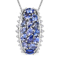 D'Joy Tansanit Schmuckset ca. 50 cm 925 Silber rhodiniert ca. 2,94 ct.