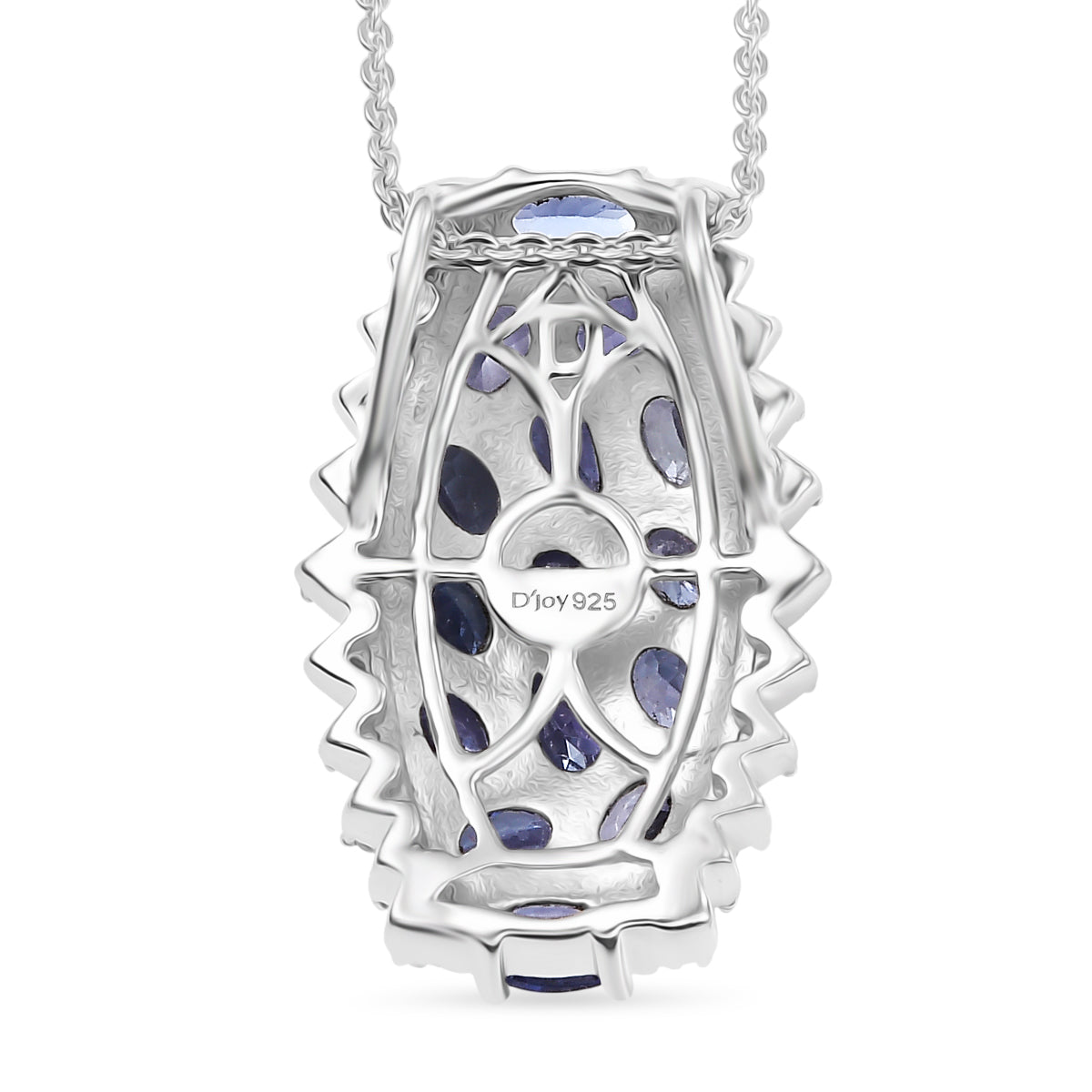 D'Joy Tansanit Schmuckset ca. 50 cm 925 Silber rhodiniert ca. 2,94 ct.