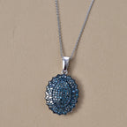 CULLINAN MINE - Blauer Diamant Schmuckset ca. 45 cm 925 Silber rhodiniert ca. 1.00 ct