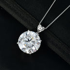 D'Joy Moissanit Anhänger mit Kette, ca. 50 cm 925 Silber rhodiniert ca. 29.85 ct