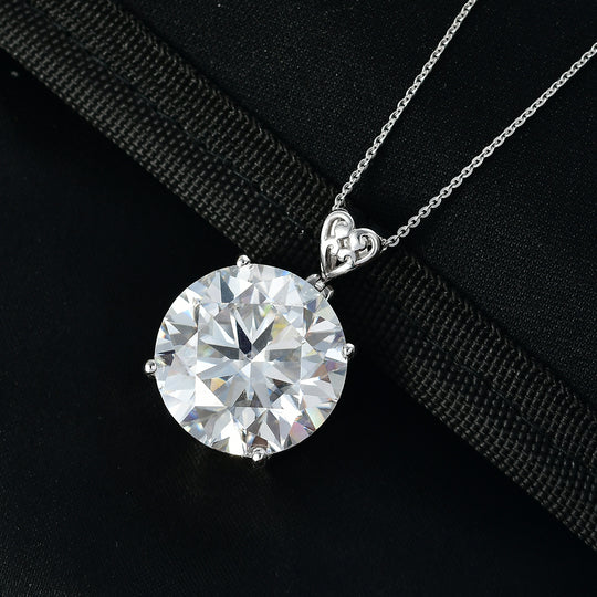 D'Joy Moissanit Anhänger mit Kette, ca. 50 cm 925 Silber rhodiniert ca. 29.85 ct