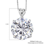 D'Joy Moissanit Anhänger mit Kette, ca. 50 cm 925 Silber rhodiniert ca. 29.85 ct