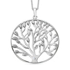EVER TRUE Weißer Diamant Anhänger mit Kette ca. 50 cm, Nickelfreies Messing Silberfarben