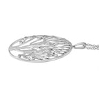 EVER TRUE Weißer Diamant Anhänger mit Kette ca. 50 cm, Nickelfreies Messing Silberfarben