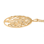 EVER TRUE Weißer Diamant Anhänger mit Kette ca. 50 cm, Nickelfreies Messing Goldfarben