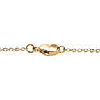 EVER TRUE Weißer Diamant Anhänger mit Kette ca. 50 cm, Nickelfreies Messing Goldfarben