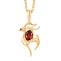 EVER TRUE Roter Granat, Schwarzer Spinell Anhänger mit Kette ca. 50 cm, ca. 0.89 ct