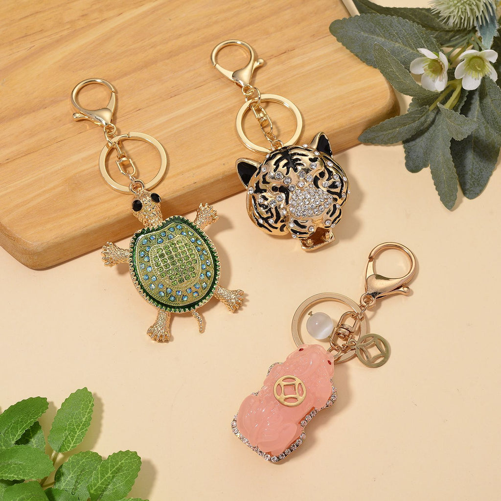 Katzenaugen Schlüsselanhänger Set aus Resin, emaillierte Legierung