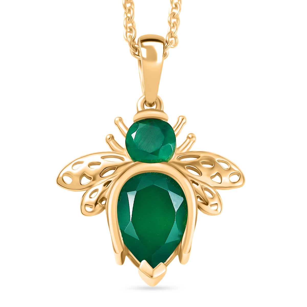 EVER TRUE Verde Onyx Anhänger mit Kette, ca. 50 cm ca. 2.28 ct