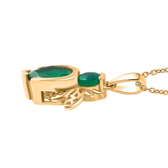 EVER TRUE Verde Onyx Anhänger mit Kette, ca. 50 cm ca. 2.28 ct
