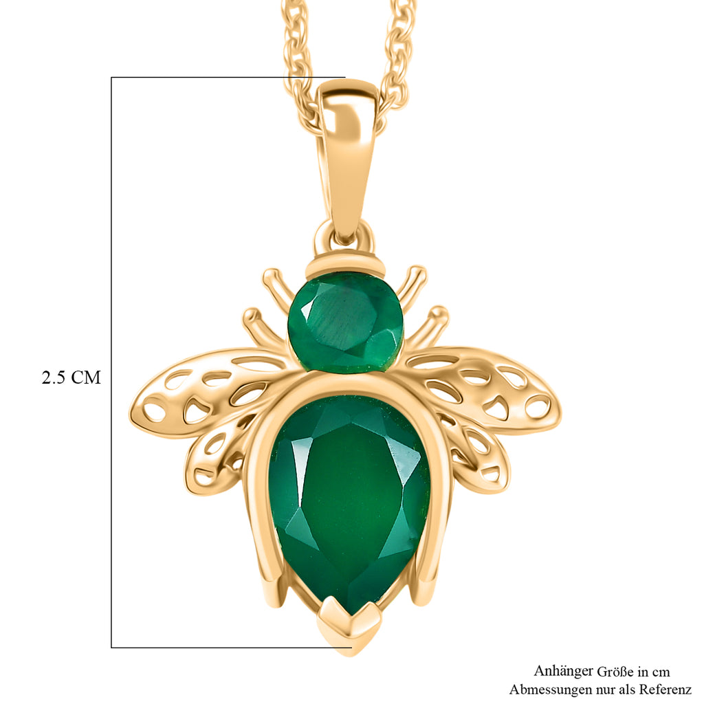 EVER TRUE Verde Onyx Anhänger mit Kette, ca. 50 cm ca. 2.28 ct