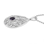 EVER TRUE Bolivianischer Amethyst, Weißer Topas Schmuckset ca. 50 cm ca. 0.92 ct