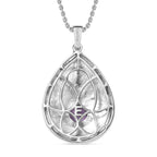 EVER TRUE Bolivianischer Amethyst, Weißer Topas Schmuckset ca. 50 cm ca. 0.92 ct