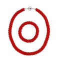 Rotes Kristall Schmuckset