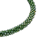 2er Set - Grüner Kristall Halskette und Armband