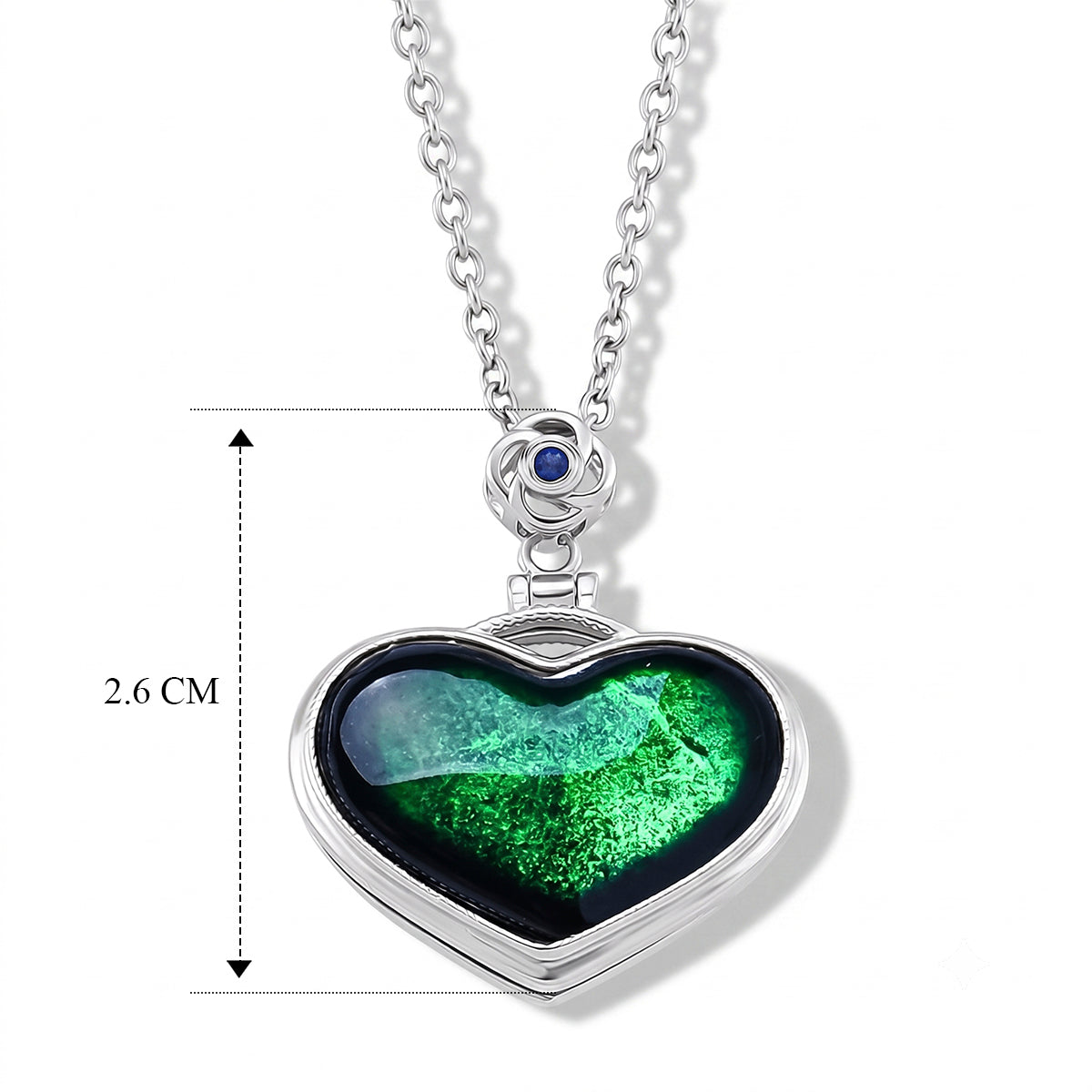 Schwarzer Jadeit und Zirkonia Medaillon-Legierung-Anhänger mit 50cm Edelstahl-Kette